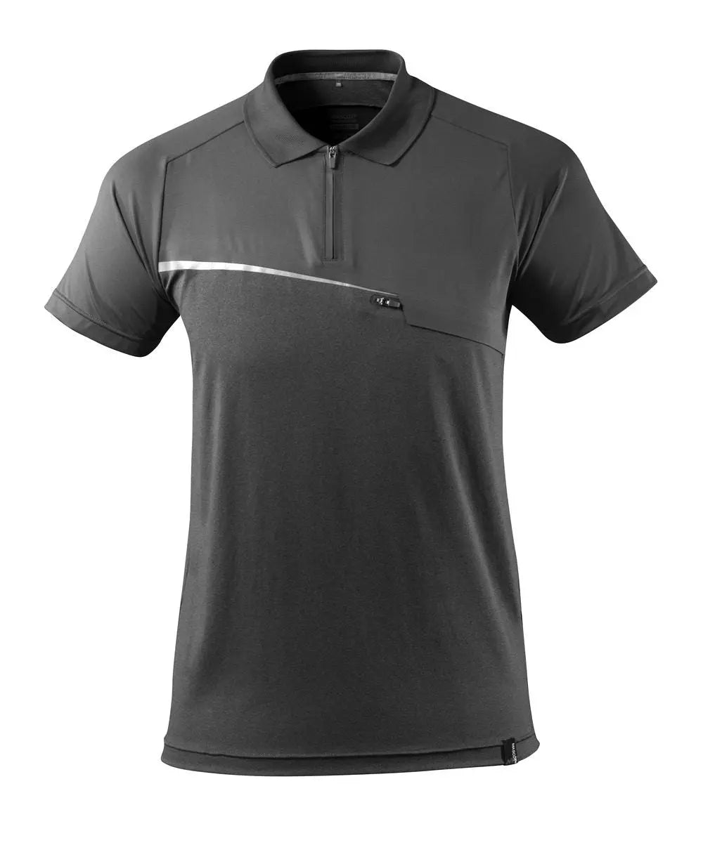 Polo évacuant l'humidité, poche frontale vêtement professionnel personnalisable