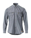 Chemise Tissu Chambray, doublure filet vêtement professionnel personnalisable