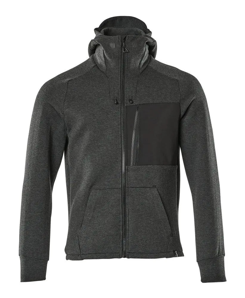 Sweat capuche avec fermeture zippée vêtement professionnel personnalisable