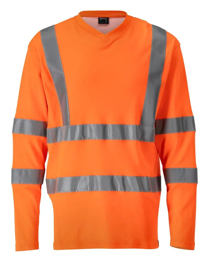 T-shirt, encolure en V, manches l. vêtement professionnel personnalisable