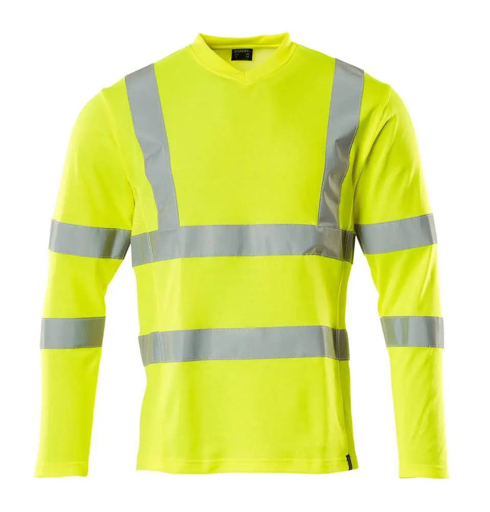 T-shirt, encolure en V, manches l. vêtement professionnel personnalisable
