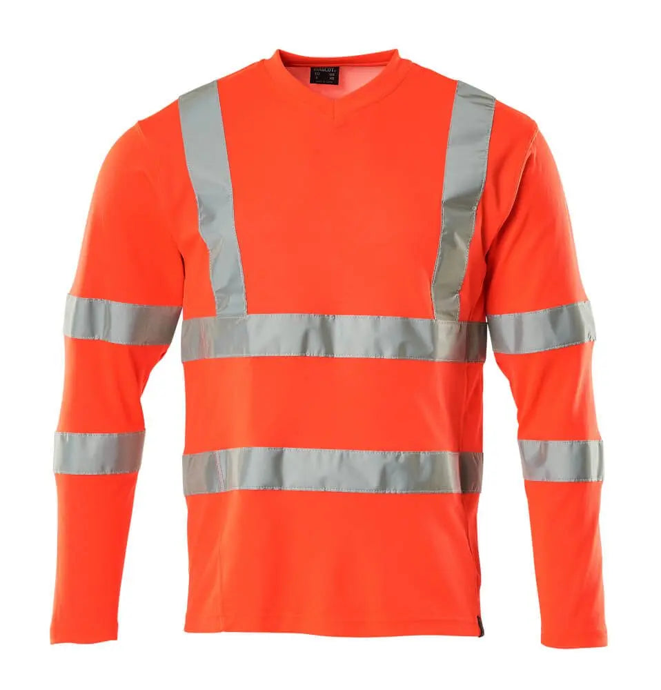 T-shirt, encolure en V, manches l. vêtement professionnel personnalisable