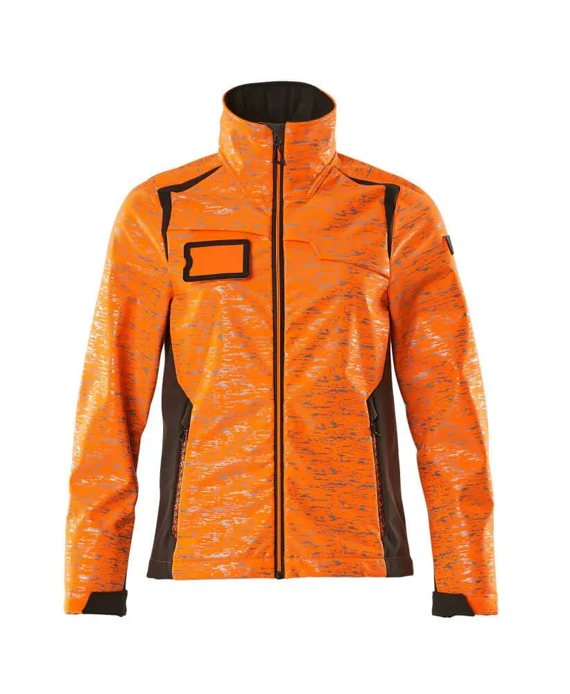 Soft shell femme, effets réflechissants vêtement professionnel personnalisable