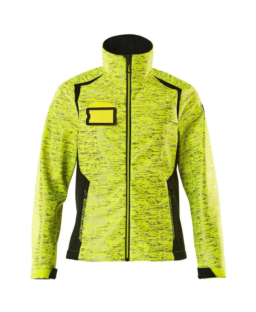 Soft shell femme, effets réflechissants vêtement professionnel personnalisable
