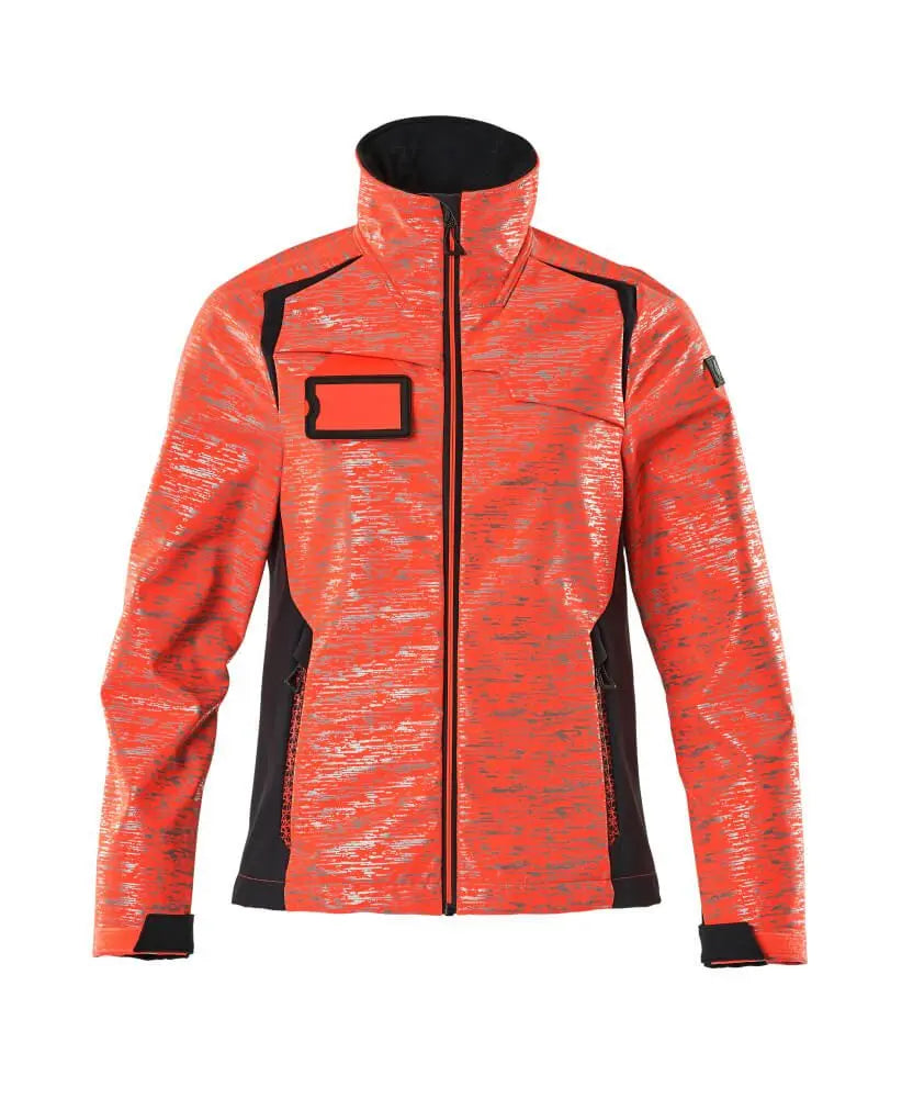 Soft shell femme, effets réflechissants vêtement professionnel personnalisable
