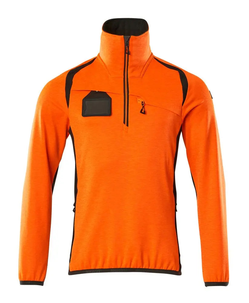 Pull polaire demi-zippé vêtement professionnel personnalisable