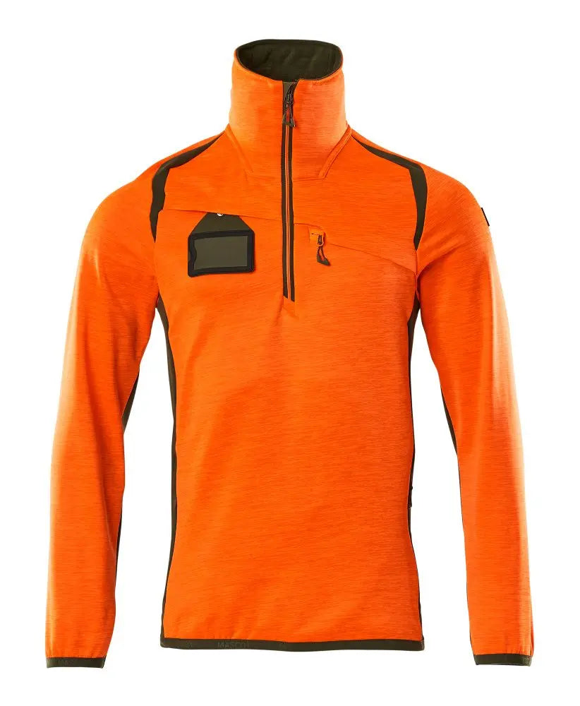 Pull polaire demi-zippé vêtement professionnel personnalisable