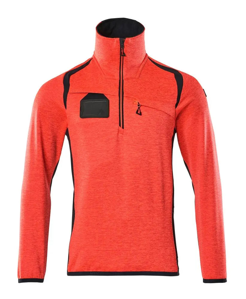 Pull polaire demi-zippé vêtement professionnel personnalisable