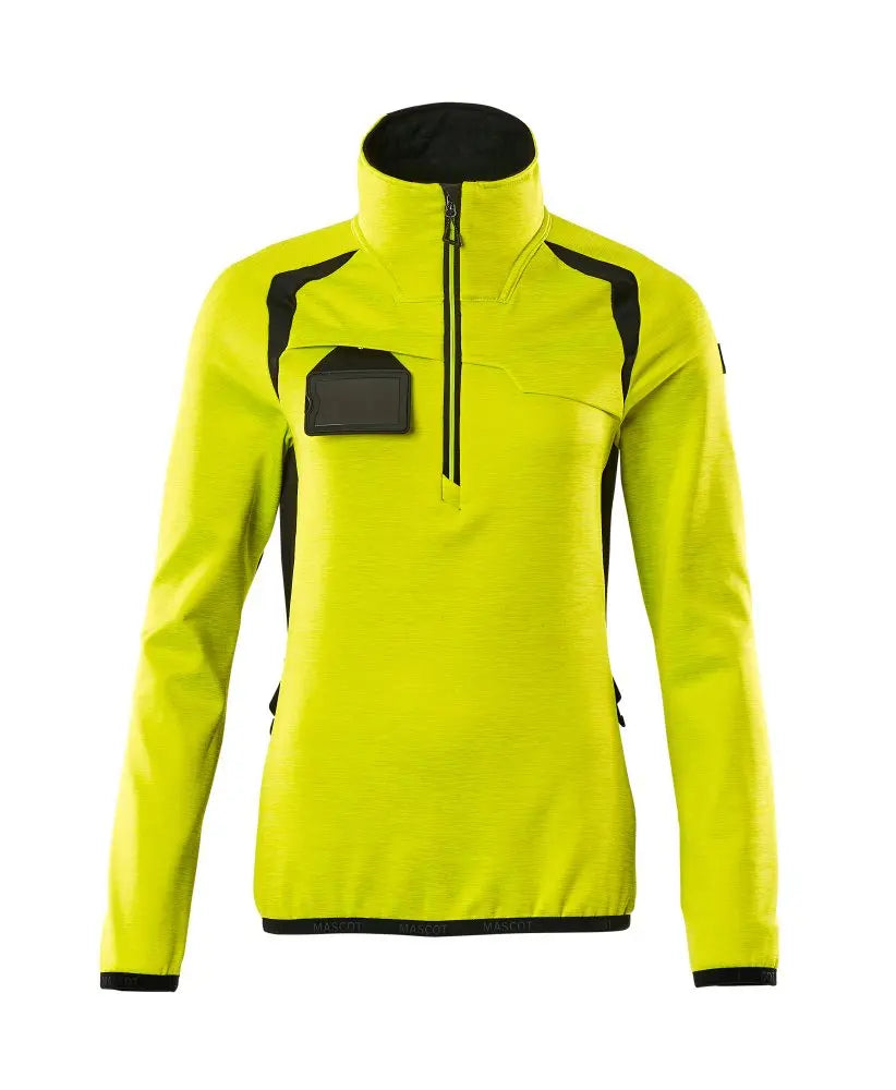 Pull polaire demi-zippé, coupe femme vêtement professionnel personnalisable