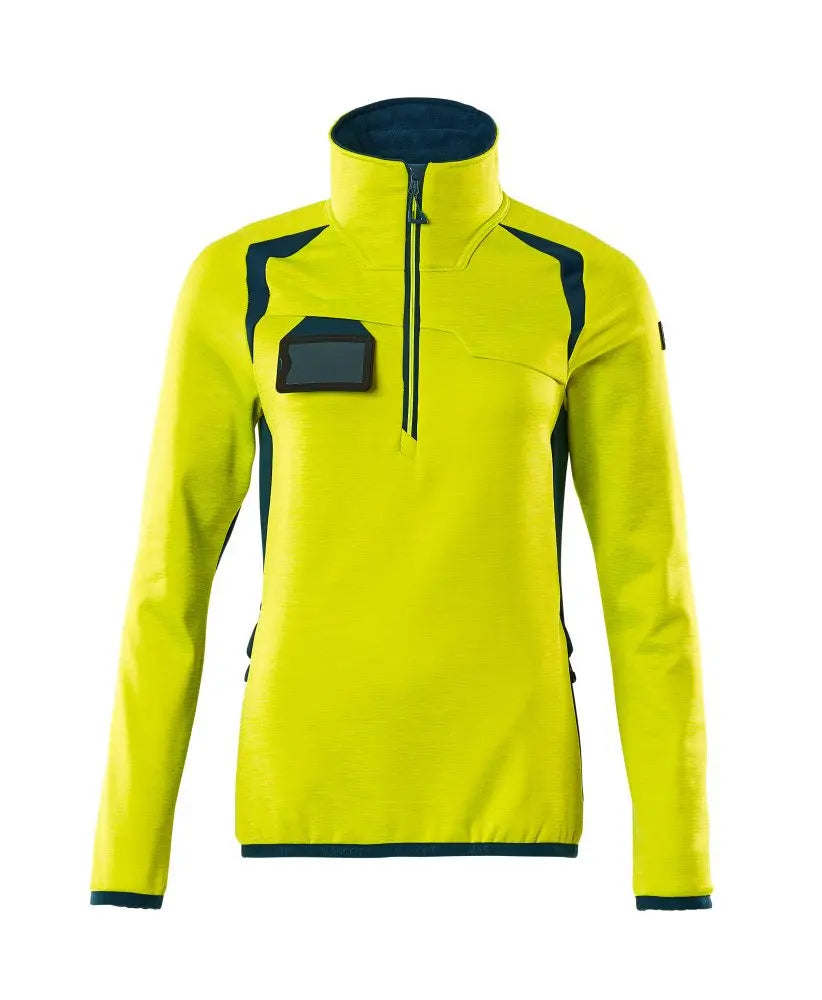 Pull polaire demi-zippé, coupe femme vêtement professionnel personnalisable