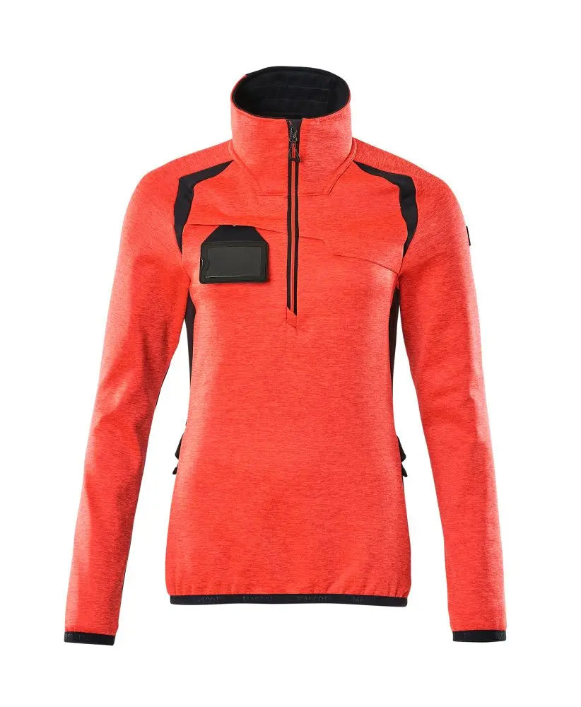 Pull polaire demi-zippé, coupe femme vêtement professionnel personnalisable
