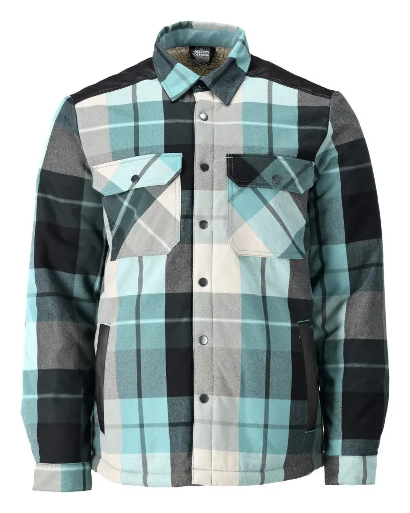 Chemise à carreaux, doublure fourrure chaussure de sécurité professionnelle