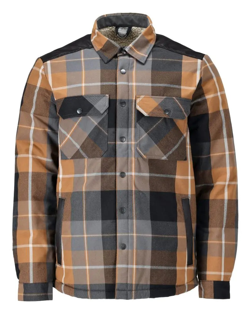 Chemise à carreaux, doublure fourrure chaussure de sécurité professionnelle