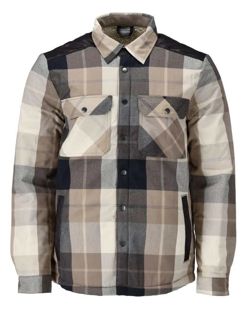 Chemise à carreaux, doublure fourrure chaussure de sécurité professionnelle