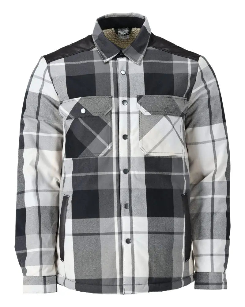 Chemise à carreaux, doublure fourrure chaussure de sécurité professionnelle